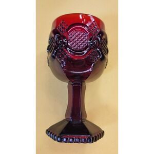 Vintage Avon 1876 Cape Cod Ruby Red Glass Wine Cordial 4.5" Goblet Replacement
